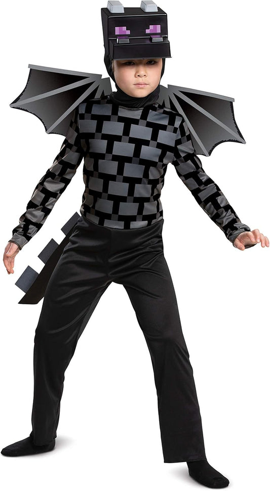 Minecraft Ender Dragon Costume for Kids, Video Game Inspired Character Outfit Halloween