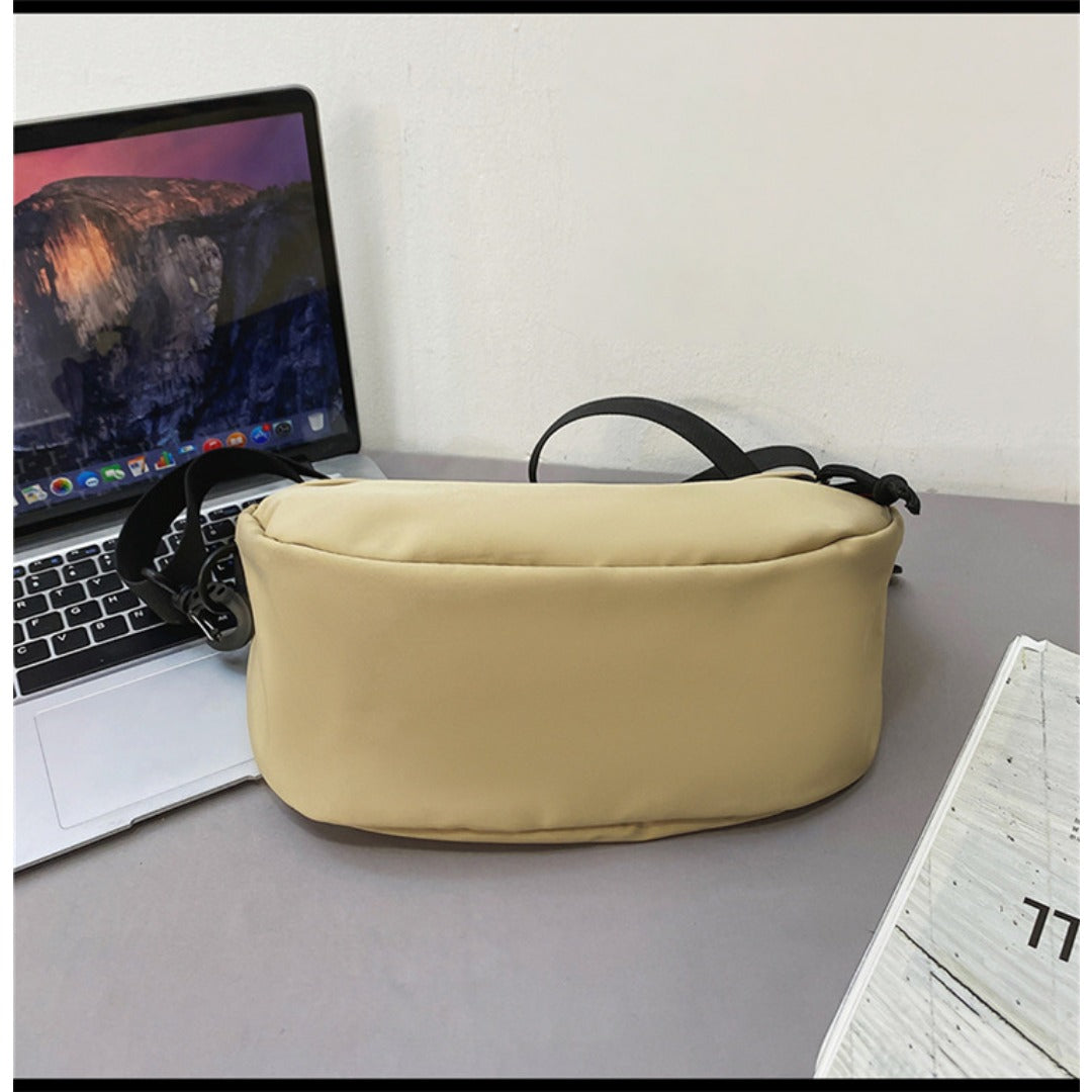 Men's shoulder bag, saddle round bottom bag, satchel fashion unisex small crossbody bag, women's simple crossbody bag