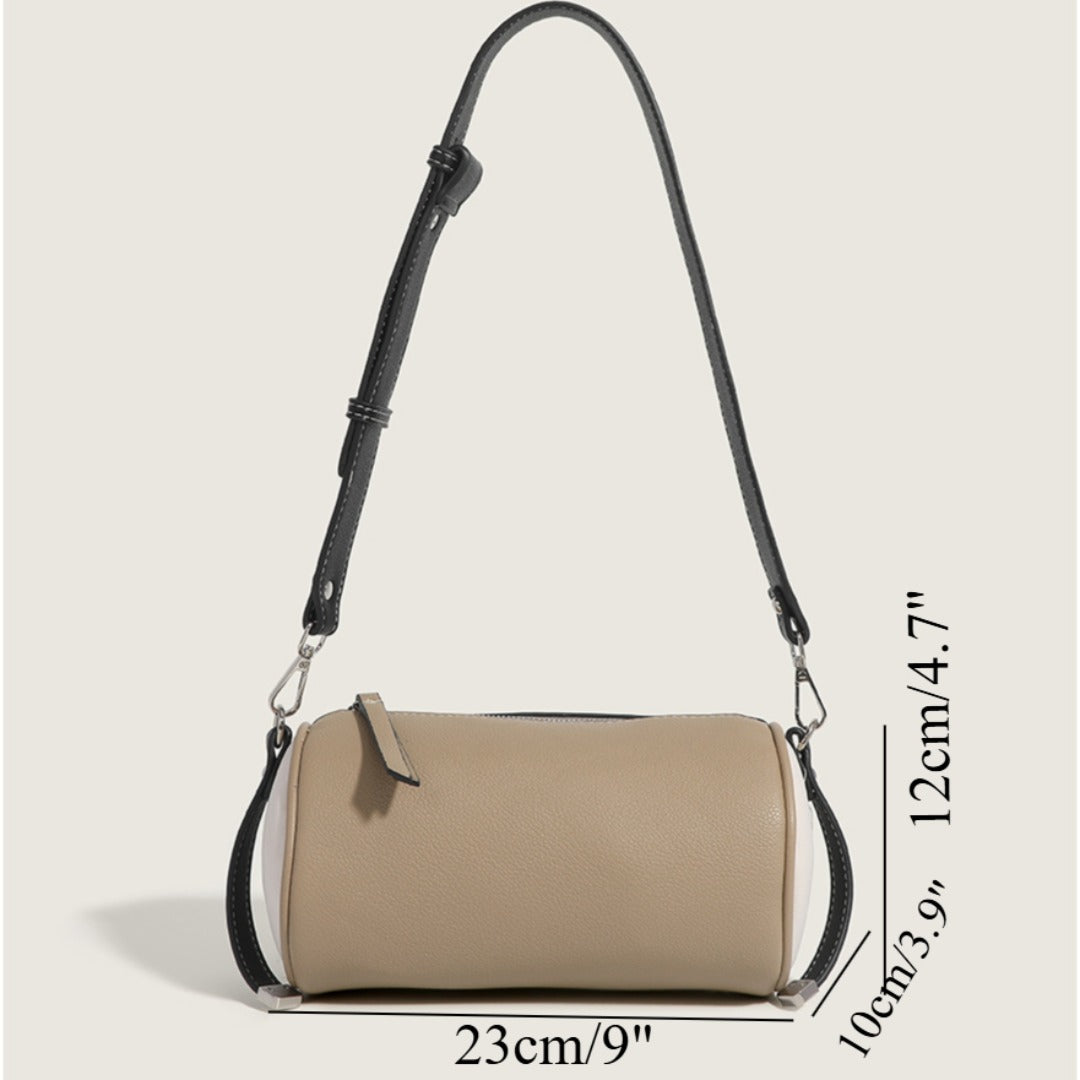 Women's bag simple texture underarm bag, fashionable versatile shoulder crossbody bag, small cylinder bag