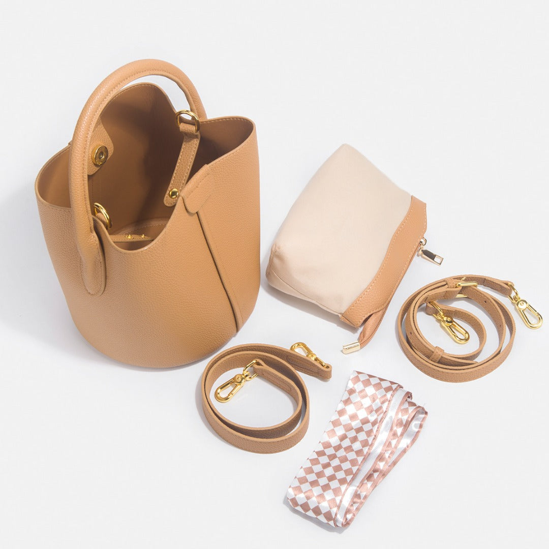 Chic Small Bucket Bag for Women – Handheld & Crossbody Design with Large Capacity for Daily Commute