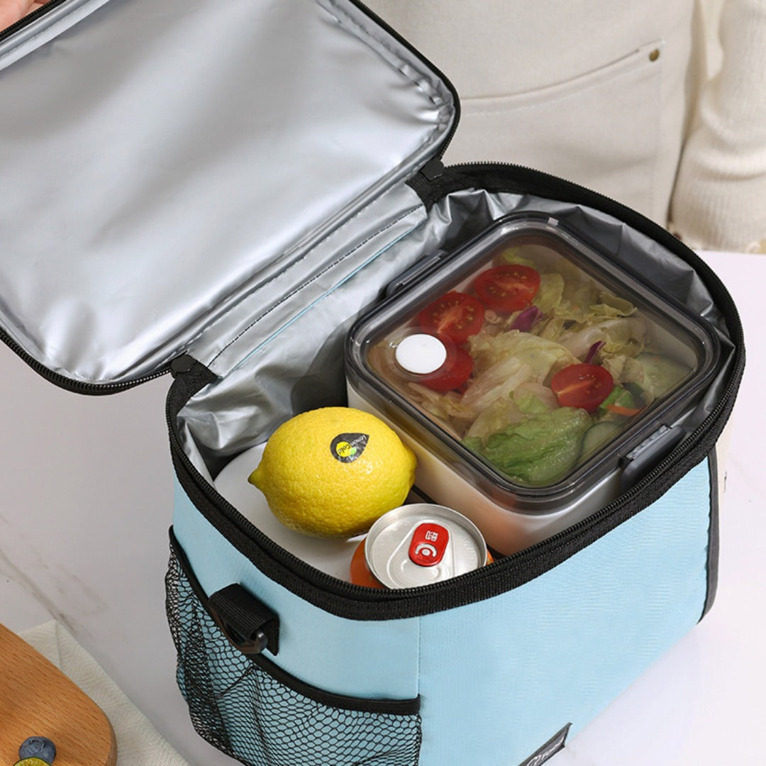 Outdoor picnic bag, lunch tote bag with crossbody strap, shoulder ice bag for thermal insulation, lunch box bag, fruit cold drink storage bag