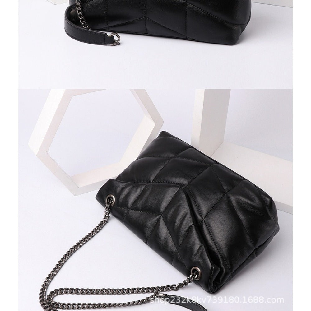 Puffer Shoulder Bag Chain Strap Puffy Crossbody Purse for Women Quilt Large Capacity Shoulder Puffer Bag Free People Bag