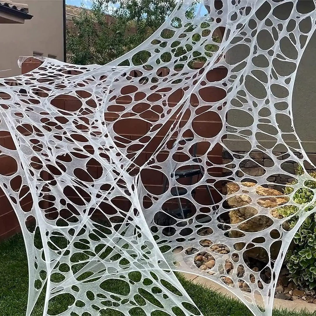 Halloween Spider Webs Decorations with Fake Spiders, Super Stretchy Cobwebs for Halloween decor Indoor and Outdoor