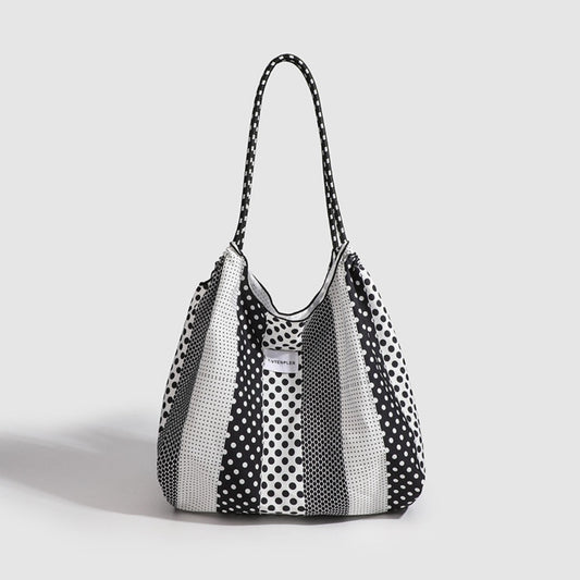 Polka Dot Tote Bag - Versatile & Portable Shoulder Bag, Large-Capacity Environmentally Friendly Hobo Bag for Women