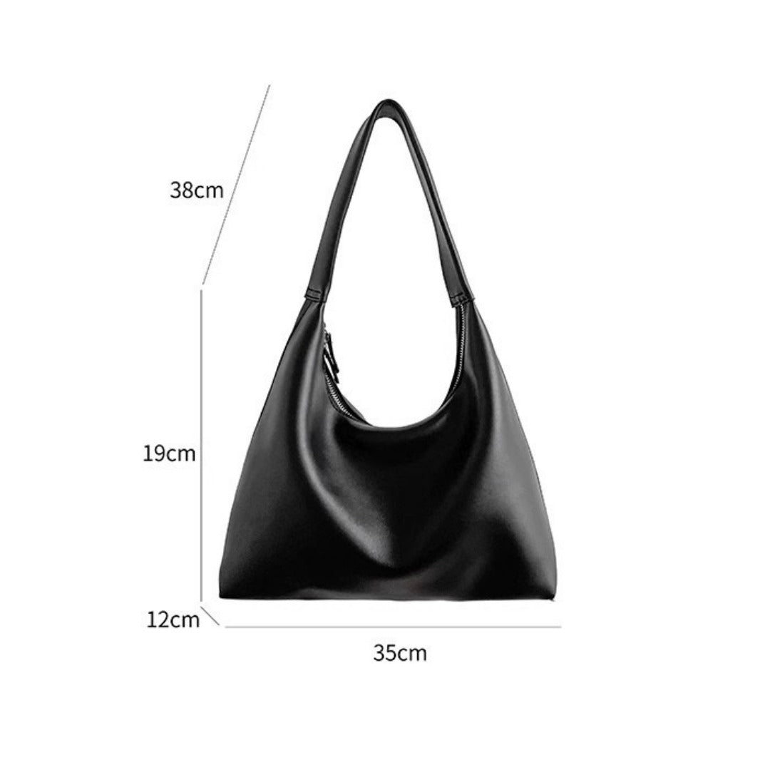 Simple versatile hobo bag for women, hand soft leather hobo bag, retro shoulder armpit bag