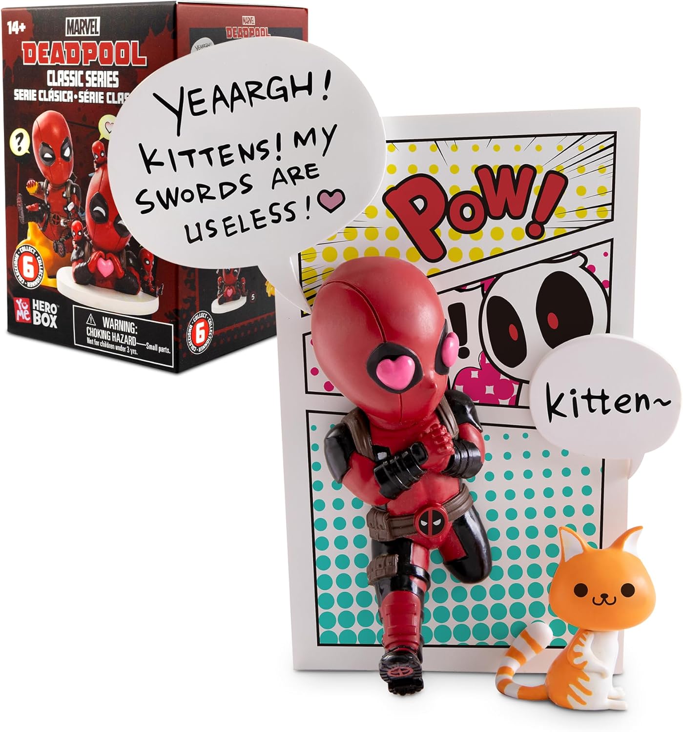 Halloween Deadpool Classic Series Hero Box - Blind Box, 2" to 4" Collectible Toy Figurines, Marvel Superhero Movie Inspired Toy Figure Set, Fun Gifts for Adults, Boys, Girls, and Kids Ages 14+, Single Box