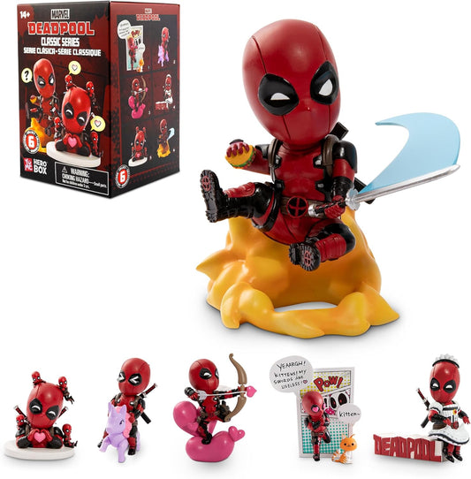 Halloween Deadpool Classic Series Hero Box - Blind Box, 2" to 4" Collectible Toy Figurines, Marvel Superhero Movie Inspired Toy Figure Set, Fun Gifts for Adults, Boys, Girls, and Kids Ages 14+, Single Box