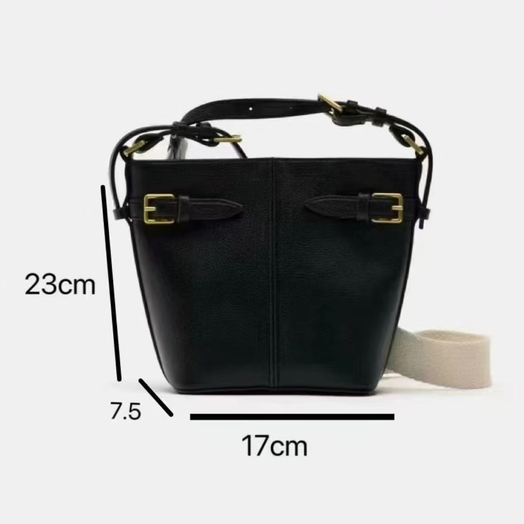 Women's Versatile Pin Buckle Ornament Bag – Stylish Ribbon Shoulder Crossbody Bucket Bag & Small Shoulder Bag Purse