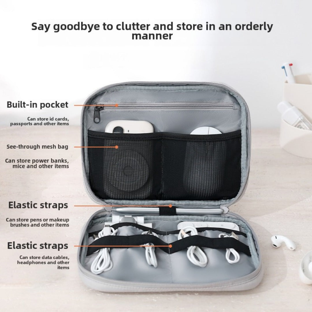 Data Cable Storage Bag, Travel Cable Organizer Pouch, Travel Mouse Mobile Phone Storage Bag, Multipurpose Cosmetics Storage Bag,