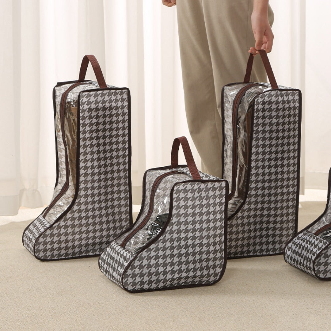 shoe storage bag, multi-functional tote transparent shoe bag, dust-proof and moisture-proof shoe bag, long boots and short boots protective bag.