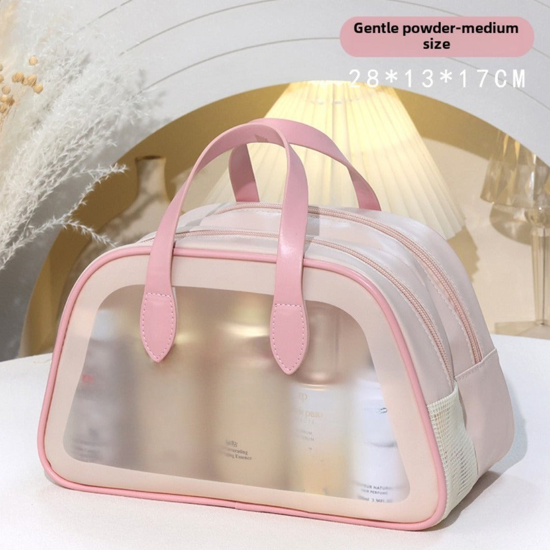 Wet and dry separation wash bag, portable waterproof bath swimming storage bag, business trip cosmetic bag, Transparent Cosmetic Bag, transparent makeup purse,