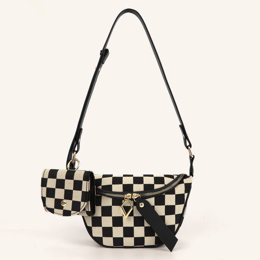 Versatile Checkerboard Chest Bag – Fashion Plaid Waist Bag, Stylish Messenger Bag & Fanny Pack for Everyday Use