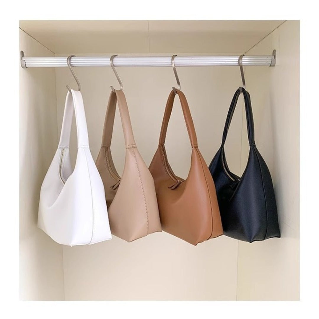 Simple versatile hobo bag for women, hand soft leather hobo bag, retro shoulder armpit bag