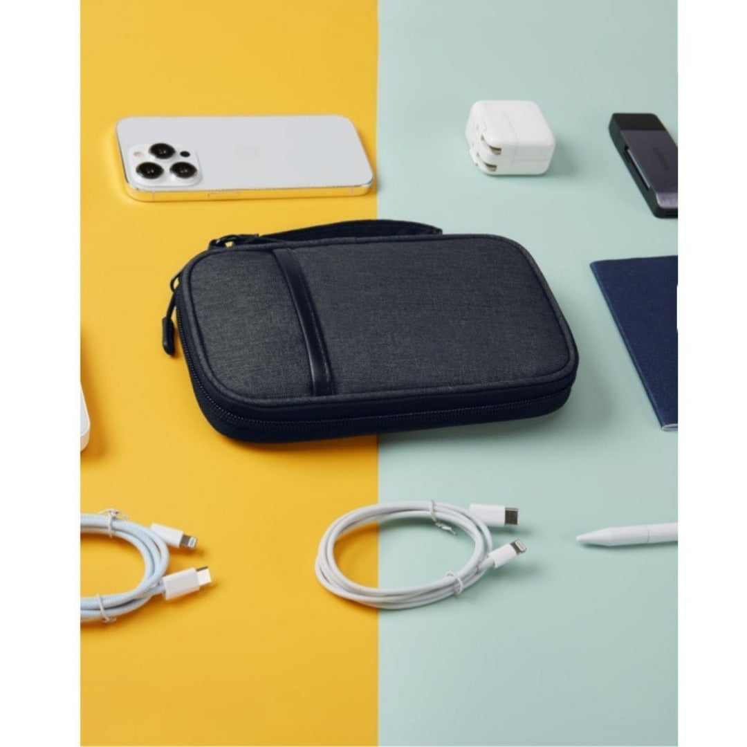 Zip Around Wristlet Wallet for Women, Headphone Cable Storage Bag, Travel Cable Storage Bag, Portable Wire Storage Bag