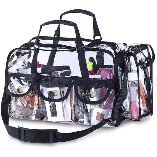 Transparent PVC cosmetic bag, waterproof swimming bag, washing beach bag, large-capacity cosmetic bag, large-capacity storage bag