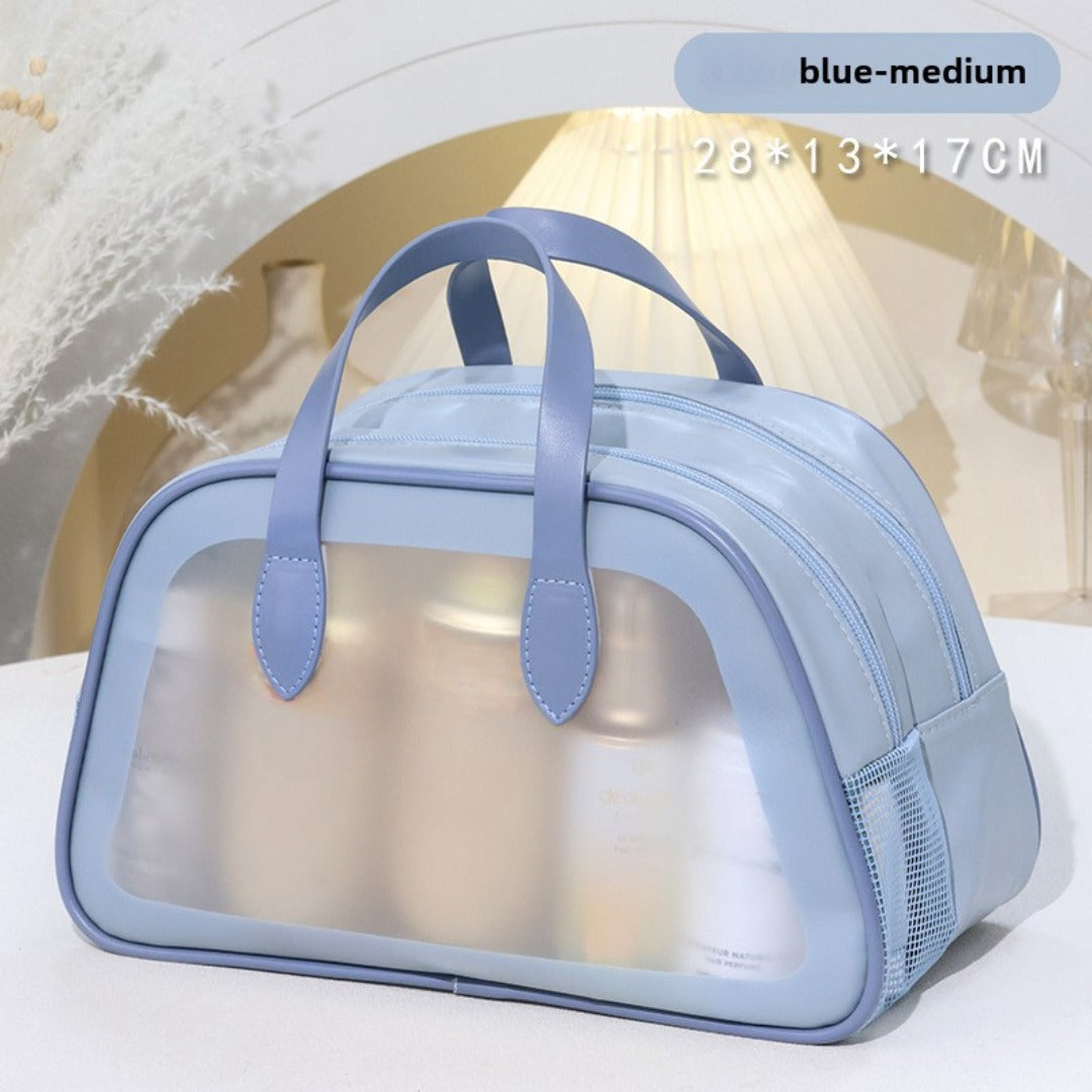 Wet and dry separation wash bag, portable waterproof bath swimming storage bag, business trip cosmetic bag, Transparent Cosmetic Bag, transparent makeup purse,