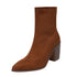 Autumn Women Modern Boots Office Lady Faux Suede Mid-calf Botas Woman Slip-on Pointed Toe Short Booties