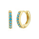 Color Zircon Earrings For Women 925 Sterling Silver Earrings Hoops Pendientes Plata Piercing Gold Jewelry