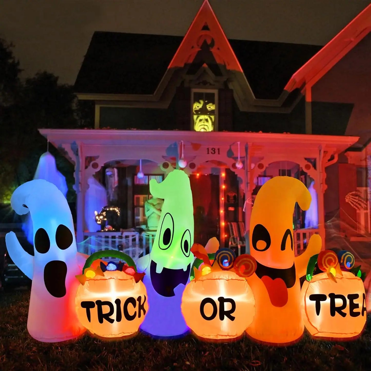 Halloween Inflatables, Outdoor Yard Decorations, Spooky Light-Up Blow Ups Inflatable Halloween Outside Decor, Archway Inflatable