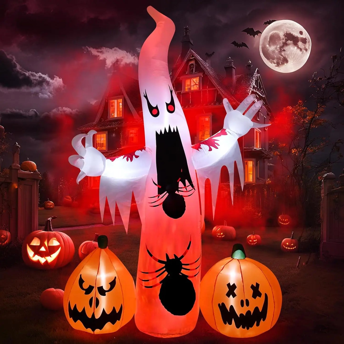 Halloween Inflatables, Outdoor Yard Decorations, Spooky Light-Up Blow Ups Inflatable Halloween Outside Decor, Archway Inflatable