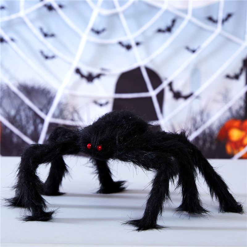 Halloween spider web decoration haunted house party trick props spider silk simulation big spider combination scene arrangement