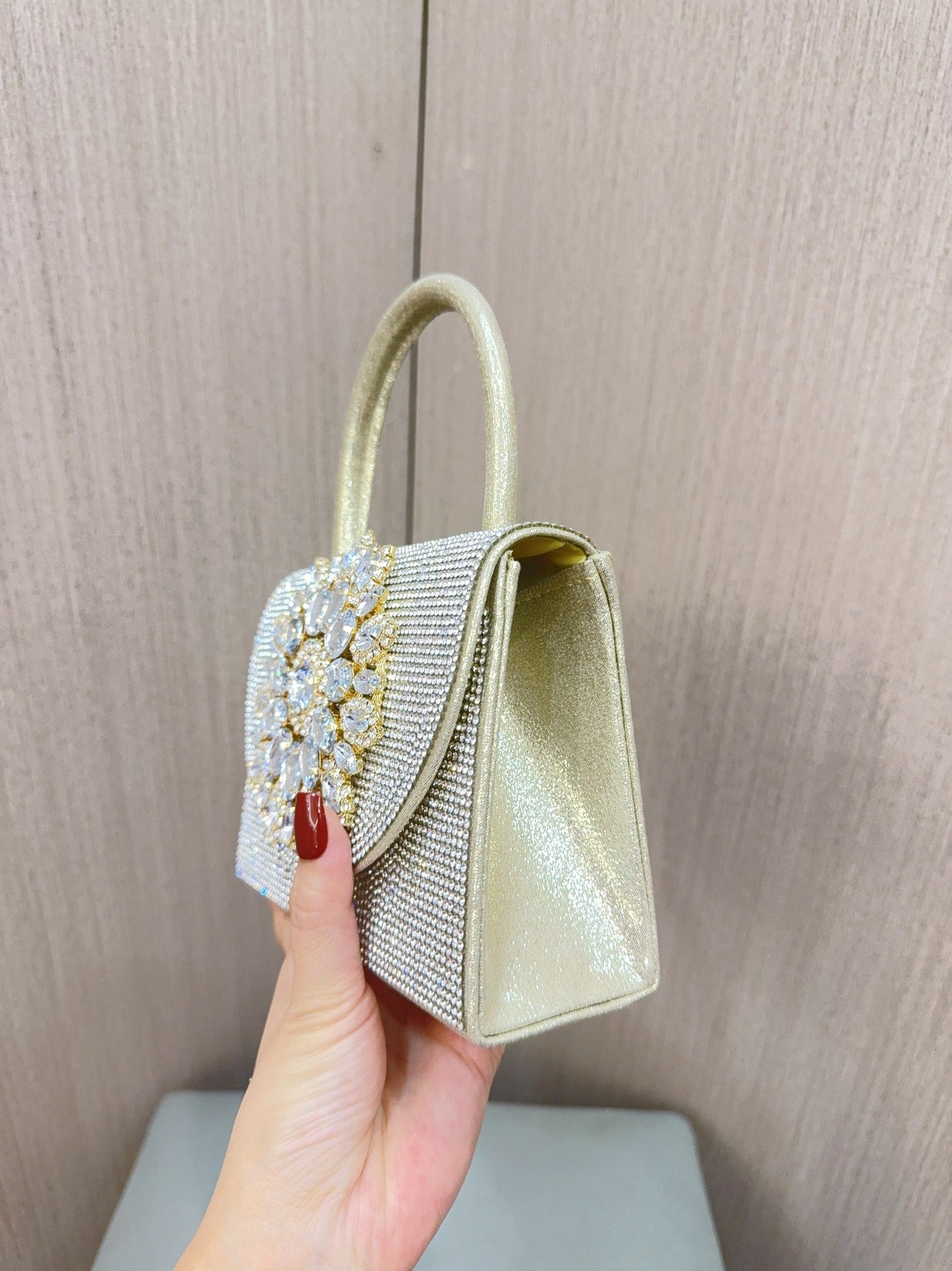 Womens Sparkly Rhinestone Glitter Clutch Purse Evening Handbag Shoulder Bag for Wedding Party Prom