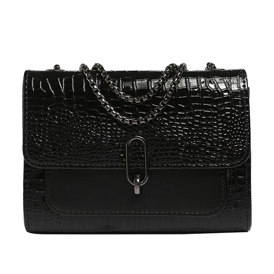 Crocodile Camellia Chain bag crossbody shoulder