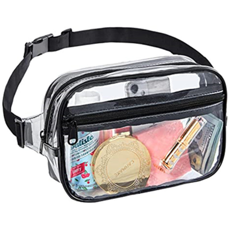 PVC Transparent Fanny Pack – Outdoor Sports Mobile Phone Bag, Gym Transparent Storage Fanny Pack, Visual Portable Waterproof Waist Bag, Transparent Chest Bag