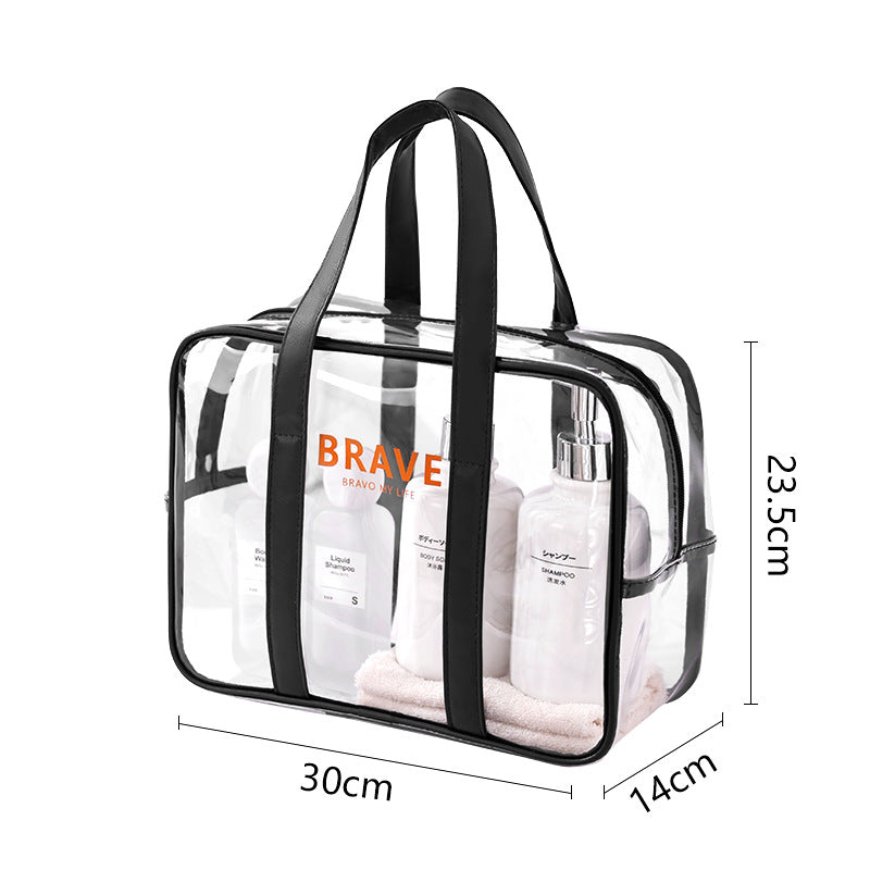 Waterproof beach bag, wet and dry separation fitness bag, toiletry bag, storage goggles, swimsuit swimming bag, Transparent Cosmetic Bag,