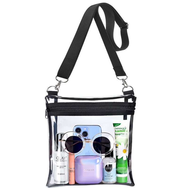 Transparent crossbody bag small, PVC messenger bag shoulder crossbody bag for concert stadium