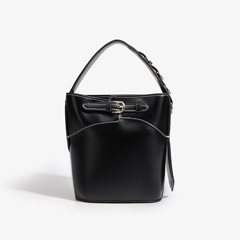 Chic Small Hand Bucket Bag – Stylish Fashion Commuter Shoulder Crossbody Bag & Compact Tote Purse