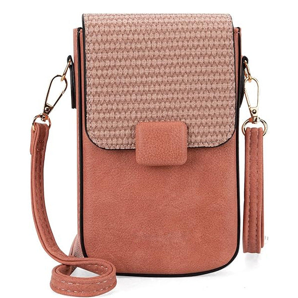 Women's Bag Casual Vertical Women's Mobile Phone Bag Straw Mini Shoulder Bag Fashion Crossbody Bag