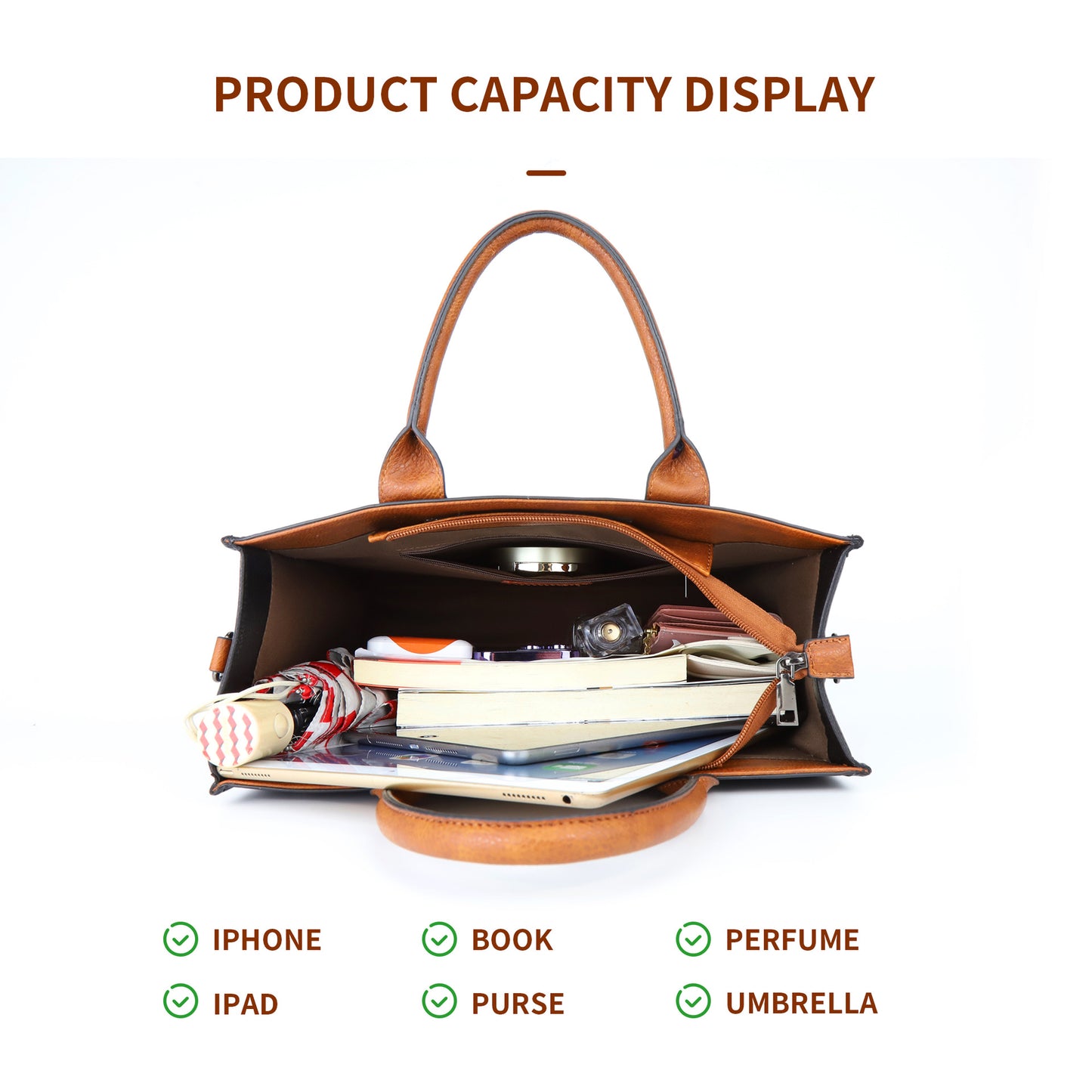 Women tote bag with small pouch, handbag 2 in 1,