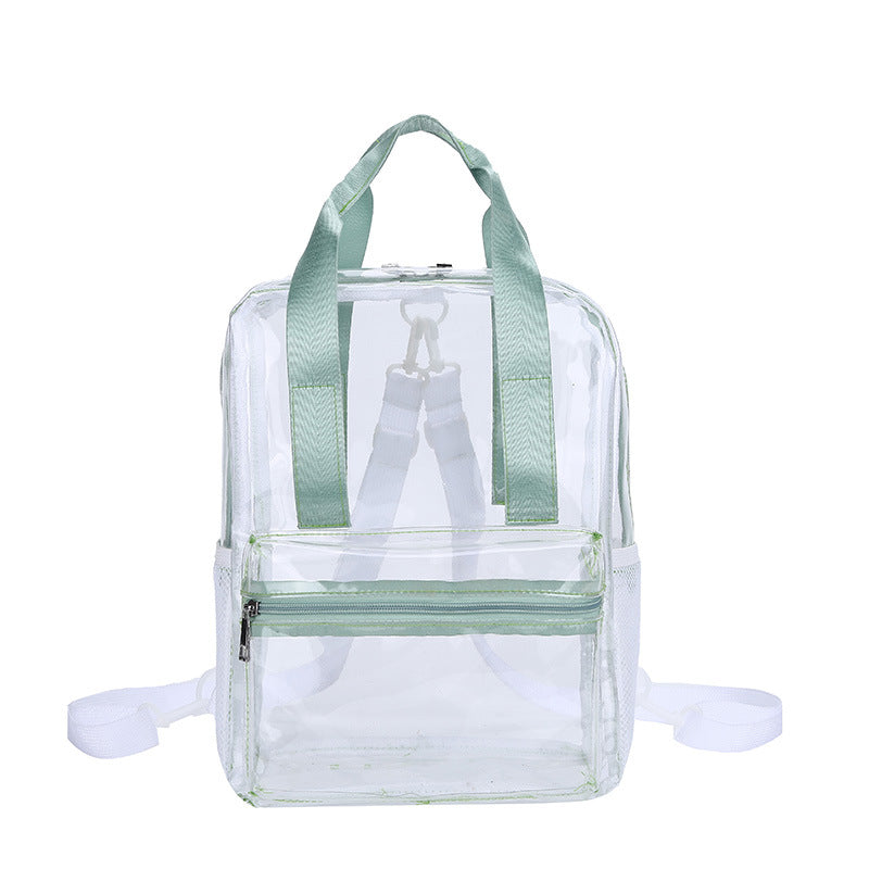 Waterproof PVC Backpack Purse with Clear Design, Durable and Stylish, Perfect for Travel, School, and Everyday Use School Bag Summer Waterproof PVC Beach Bag