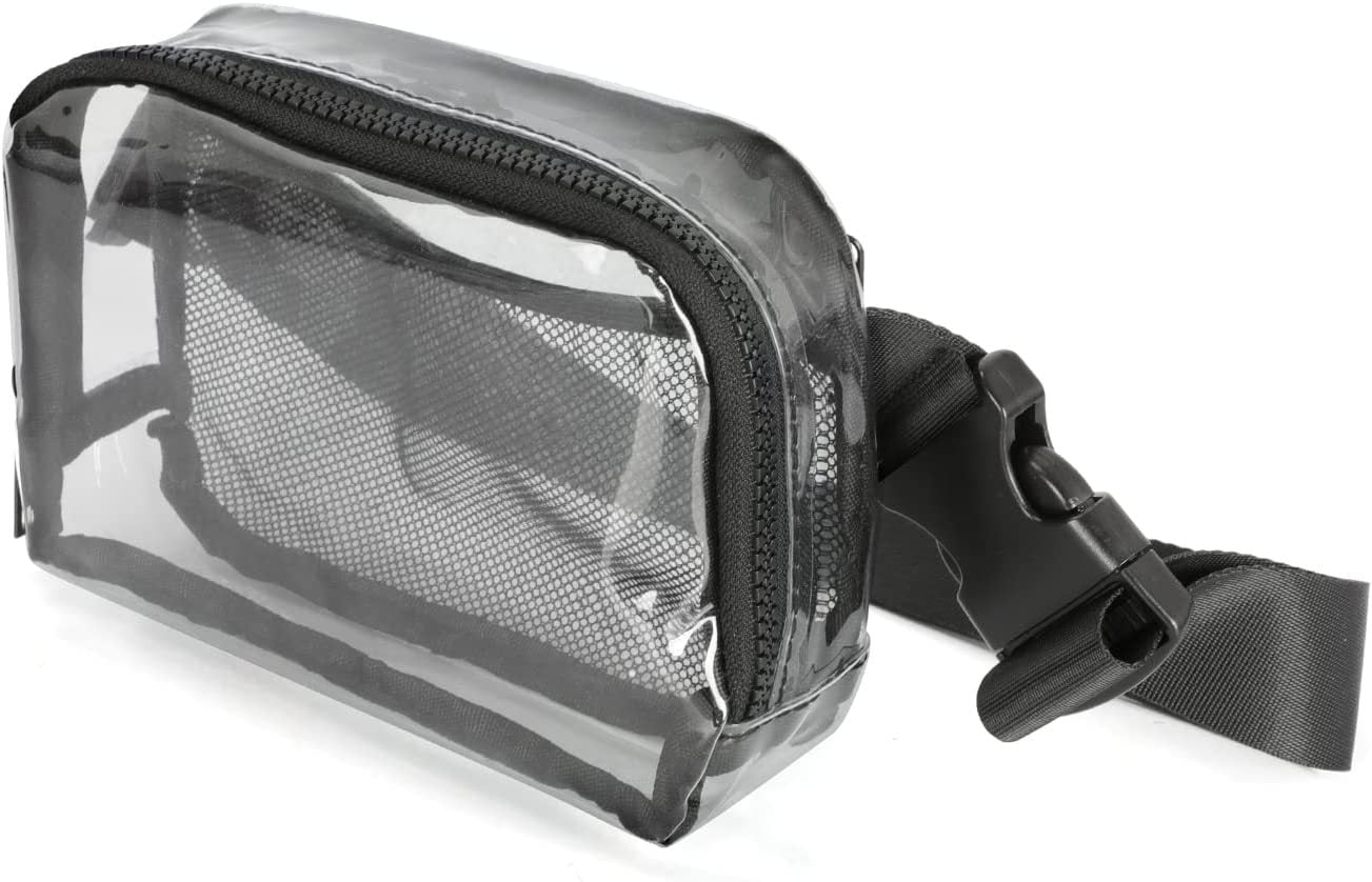 Waterproof Fanny Pack – Transparent Small Crossbody Belt Bag with Adjustable Shoulder Strap, Ideal for Festival, Hiking, Concerts, and Travel, Stadium Approved Waist Bag