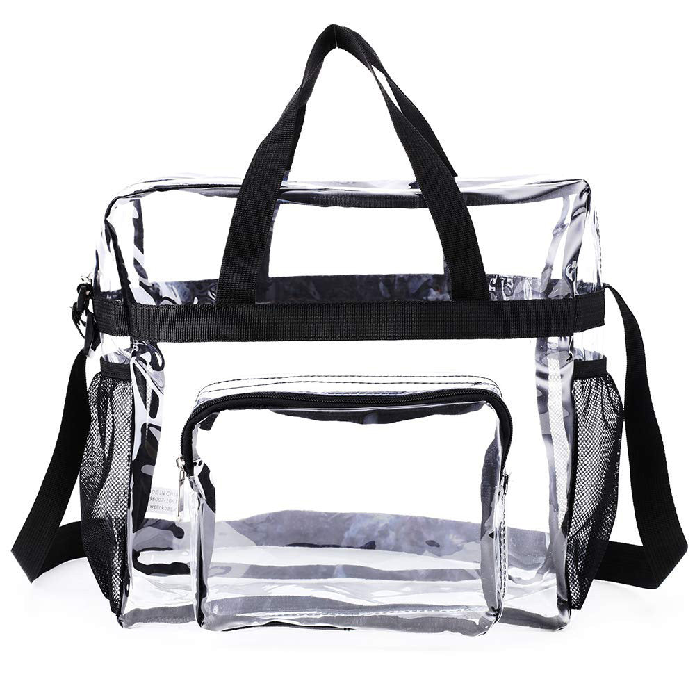 PVC transparent bag, tote bag large, portable travel storage bag for men and women, clear bag for stadium events