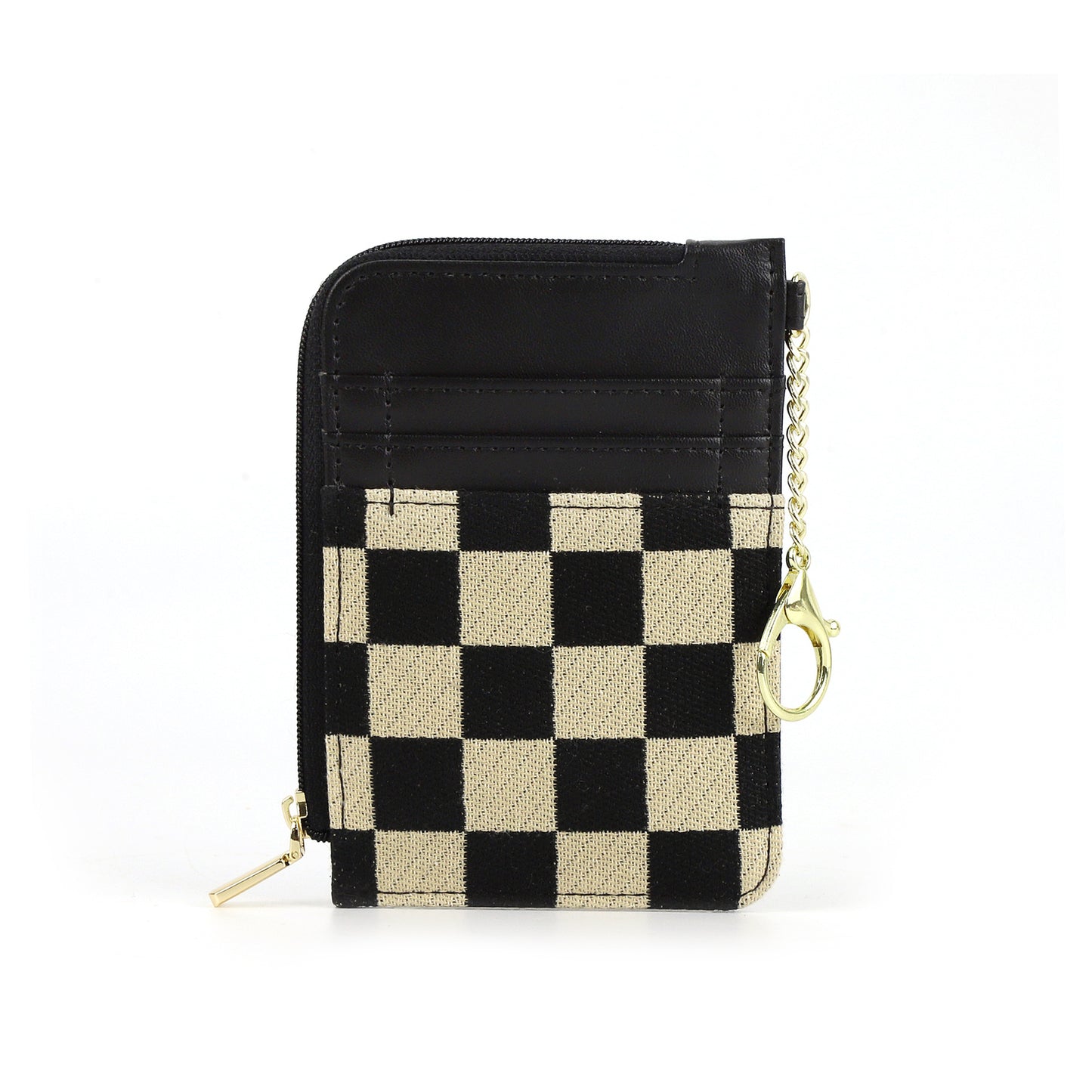 Retro plaid card bag wallet, change bag multi-card slot bank card simple microfiber holder