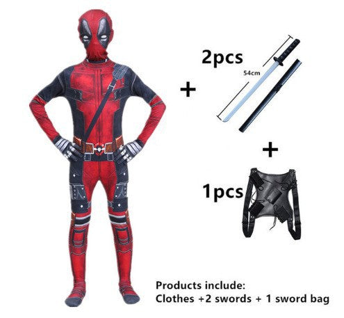 Deadpool tights kids costumes cosplay halloween Deadpool dance clothes anime costumes men