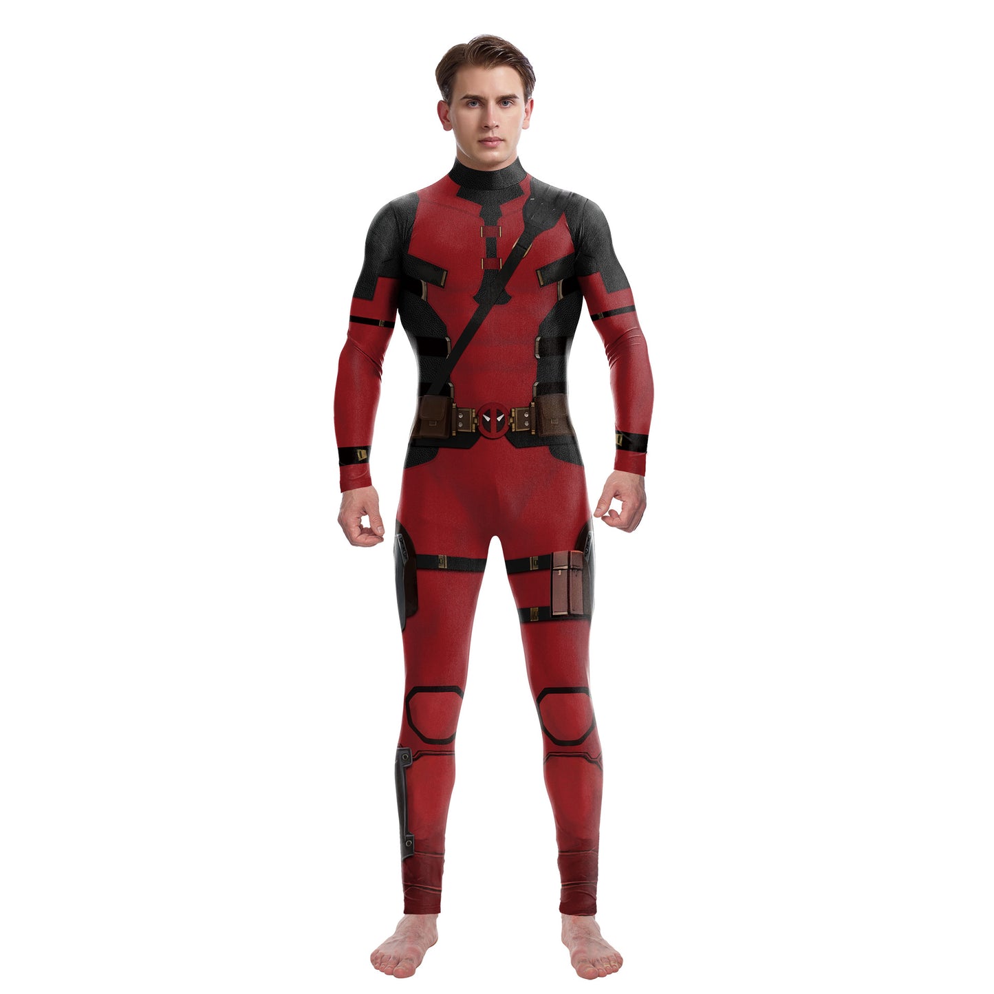 onepiece Halloween movie cos suit Deadpool 3 Wolverine costume playing suit printed jumpsuit