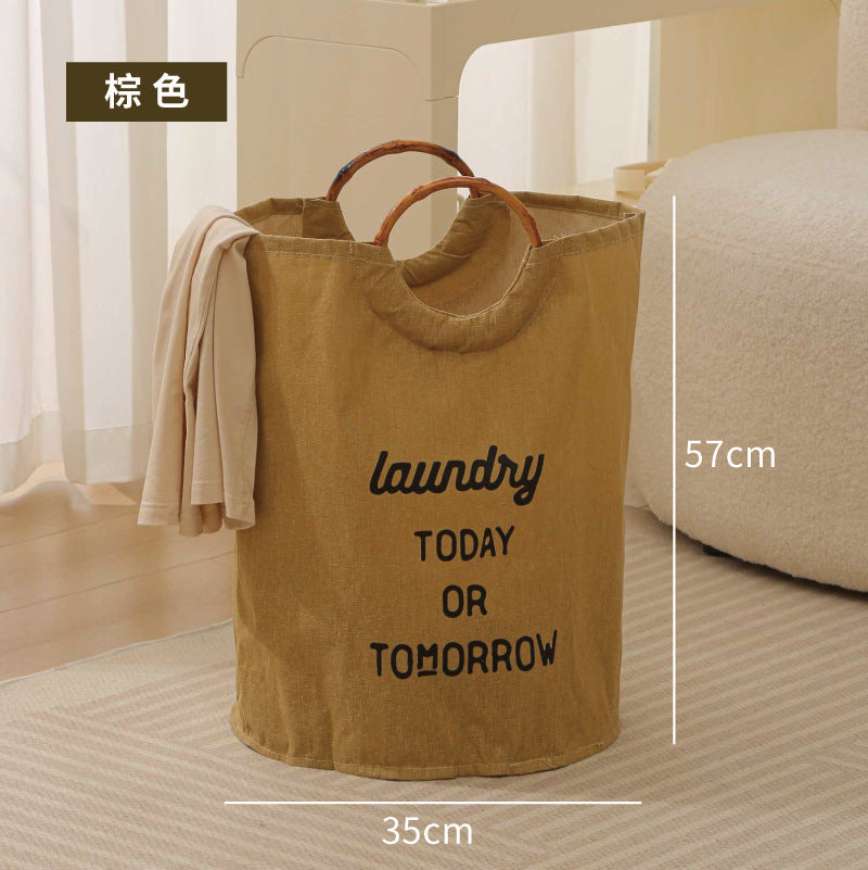 Tote clothes laundry basket household, large capacity pants clothing storage basket, polyester waterproof laundry basket