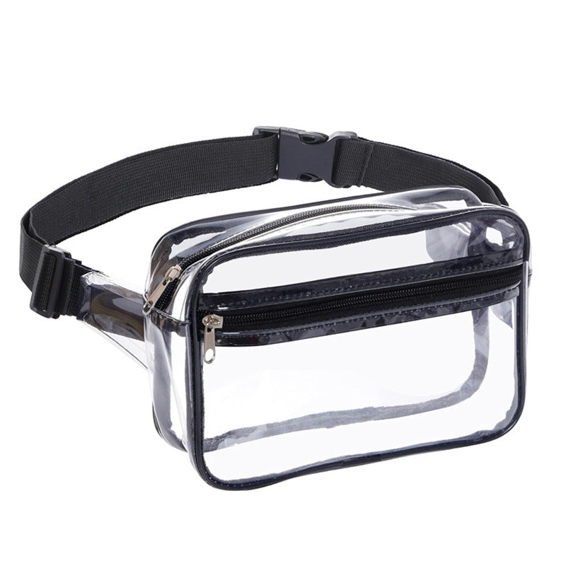 PVC Transparent Belt Bag – Adjustable Shoulder Strap Crossbody Fanny Pack for Sports & Travel – Waterproof Chest Purse with Stylish Design