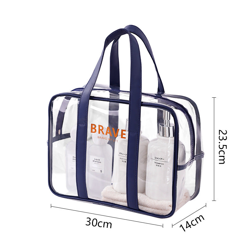 Waterproof beach bag, wet and dry separation fitness bag, toiletry bag, storage goggles, swimsuit swimming bag, Transparent Cosmetic Bag,