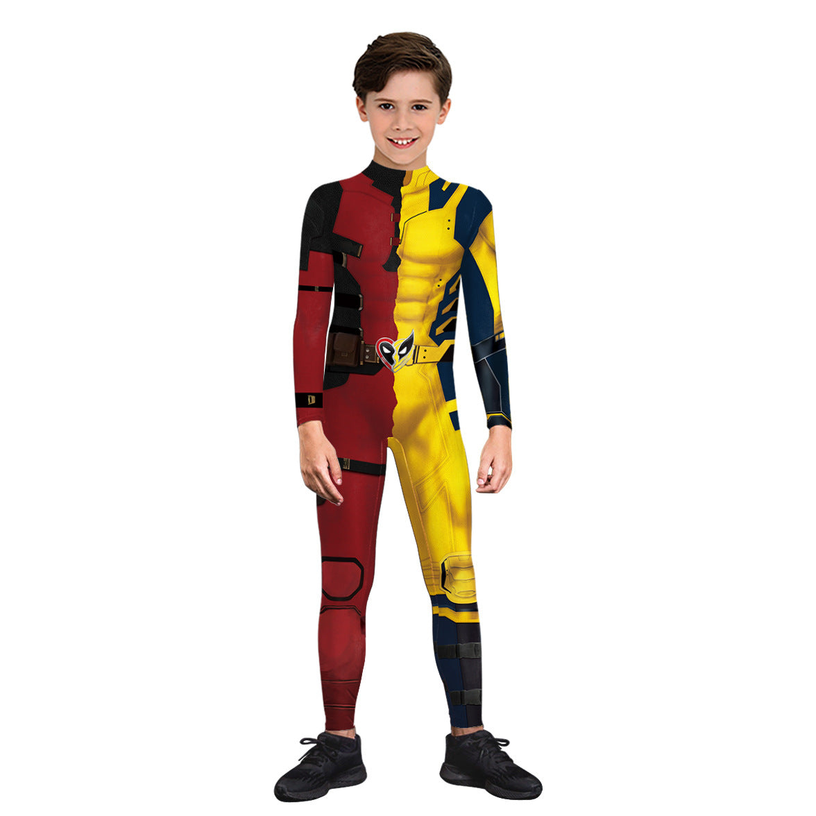 onepiece Halloween movie cos suit Deadpool 3 Wolverine costume playing suit printed jumpsuit