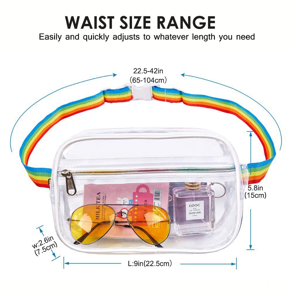 PVC Transparent Belt Bag – Adjustable Shoulder Strap Crossbody Fanny Pack for Sports & Travel – Waterproof Chest Purse with Stylish Design