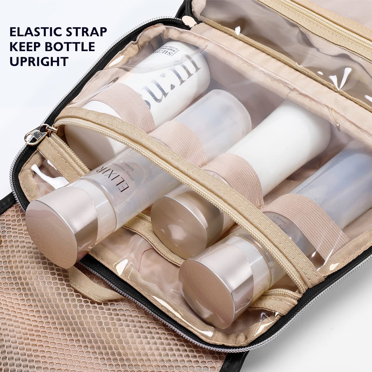 Waterproof toilet bag, cosmetic bag storage bag, toilet bag with hook, travel bag toiletries storage bag