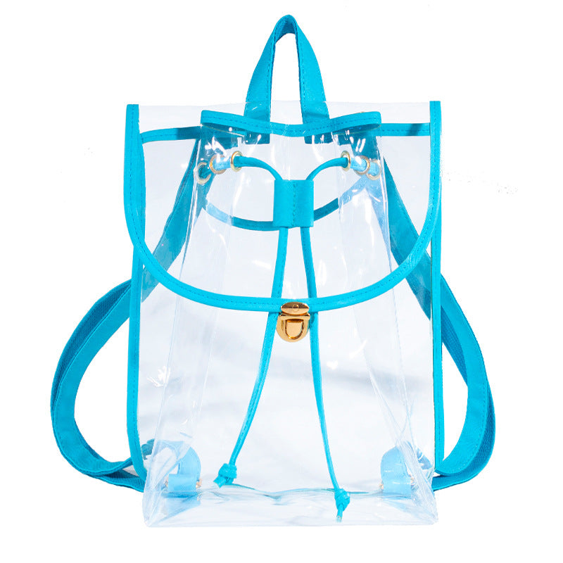 PVC transparent backpack, outdoor travel backpack, gymnasium visual backpack