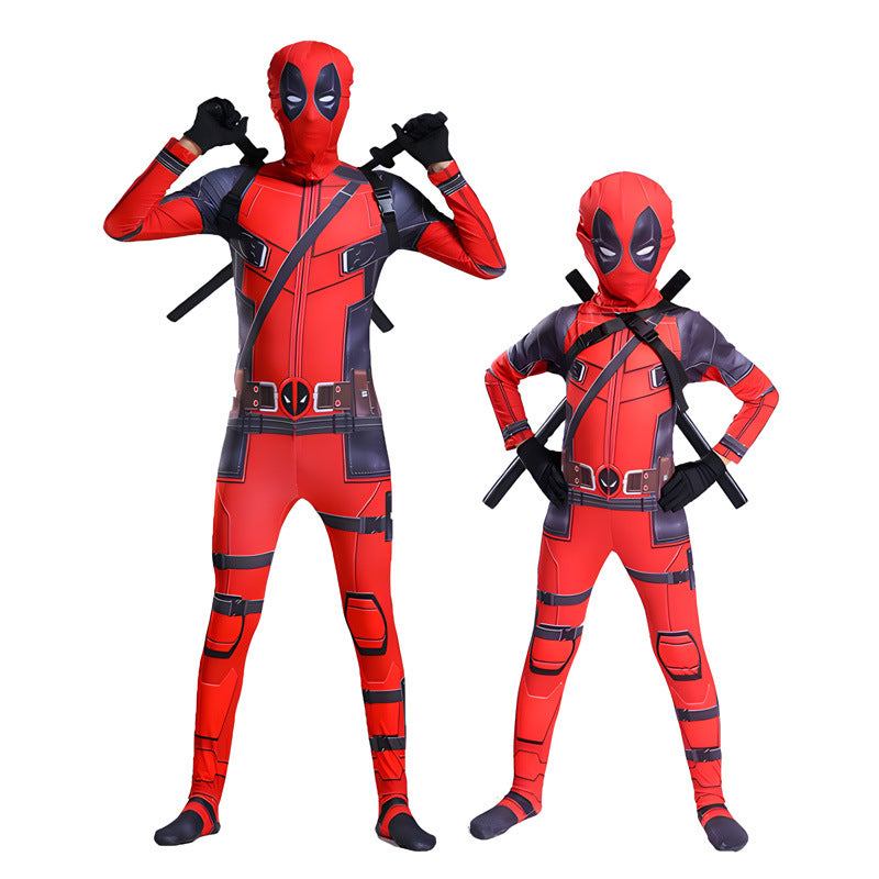 Deadpool tights kids costumes cosplay halloween Deadpool dance clothes anime costumes men