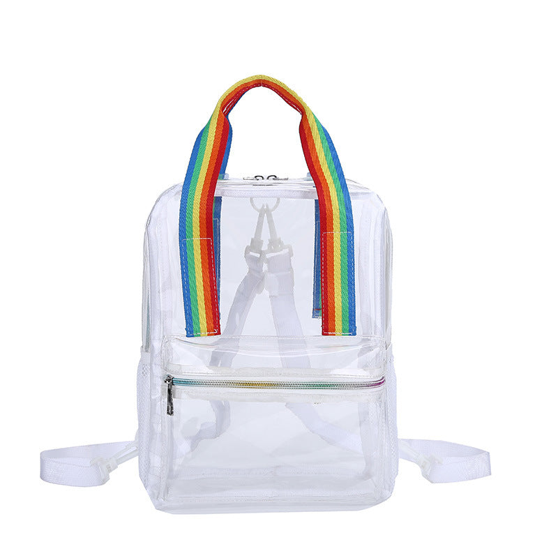 Waterproof PVC Backpack Purse with Clear Design, Durable and Stylish, Perfect for Travel, School, and Everyday Use School Bag Summer Waterproof PVC Beach Bag