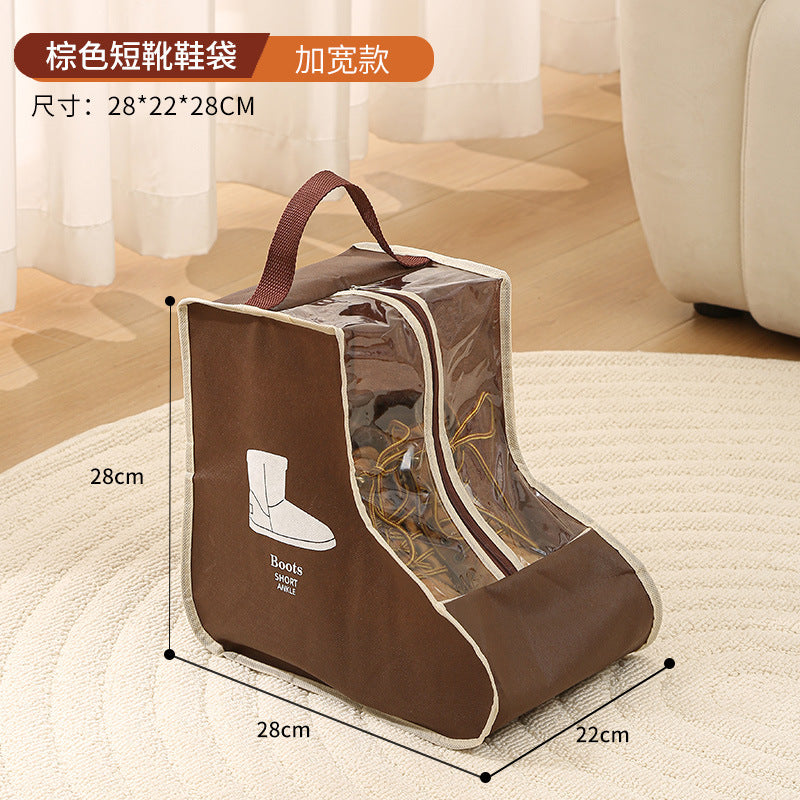 shoe storage bag, multi-functional tote transparent shoe bag, dust-proof and moisture-proof shoe bag, long boots and short boots protective bag.