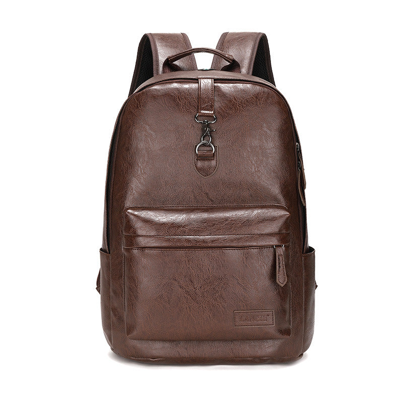 2025 Boutique Men's Backpack Fashion Business Fan Large Capacity Soft Leather Backpack Travel Men's Short-haul School Bag MB21080302